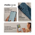 Smartphone Motorola Moto G06 256gb 12gb (4gb Ram + 8gb Ram Boost) E Camera 50mp Com Ai Bateria De 5200 Mah Tela 6.9 – Verde