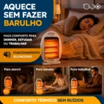 Aquecedor de Ambiente Portátil Quartzo Dobrável Silencioso