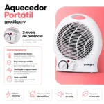 Aquecedor Elétrico Portátil Elétrico 2000W Ar Quente