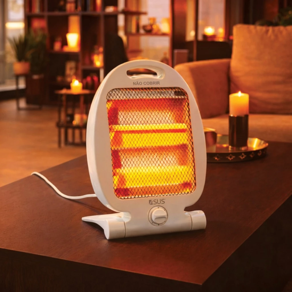 Aquecedor de Ambiente Portátil Elétrico Residencial 800W