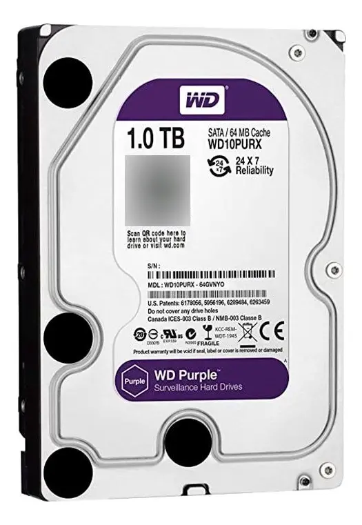 HD para DVR WD Purple 1TB Surveillance SATA