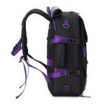 Mochila Mancer Kairos Preto e Roxo Design Moderno