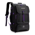 Mochila Mancer Kairos Preto e Roxo Design Moderno