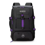 Mochila Mancer Kairos Preto e Roxo Design Moderno