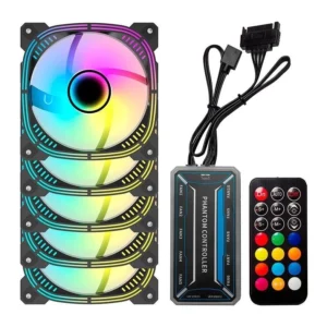 Kit Ventoinha Acegeek Prime 5x120mm ARGB Preto