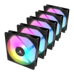 Kit Ventoinhas Acegeek RW12 5x1 Rainbow 5x120mm Preto