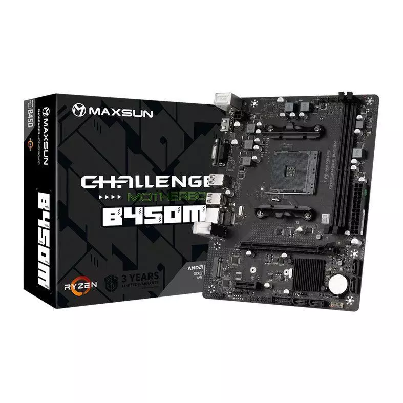 Placa Mãe Maxsun Challenger B450M DDR4 Socket AMD